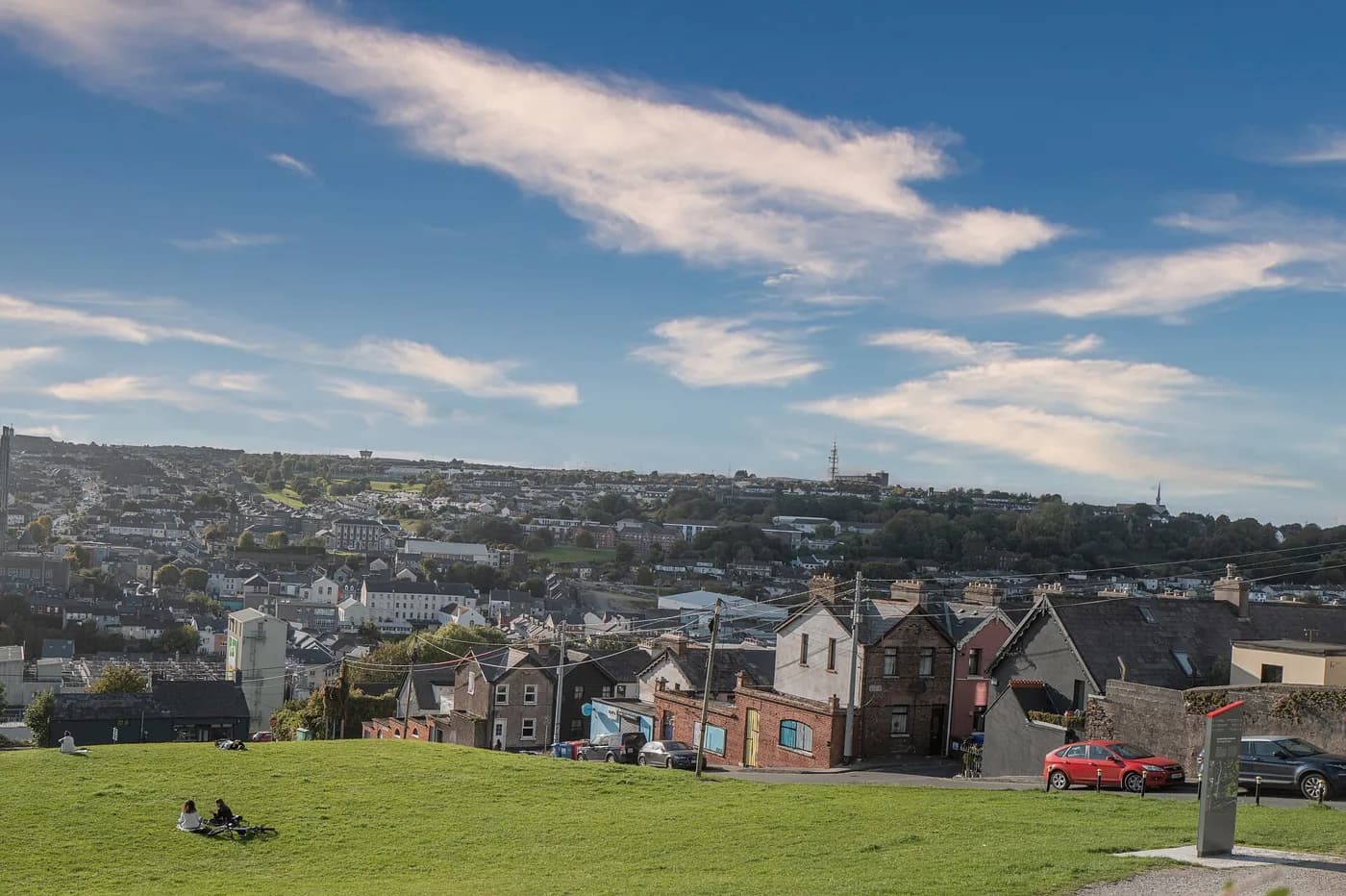 A view over the rooftops of Cork city from Bell's Field