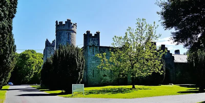 Howth Castle surrounded by trees, one of Ireland's oldest continuously occupied buildings