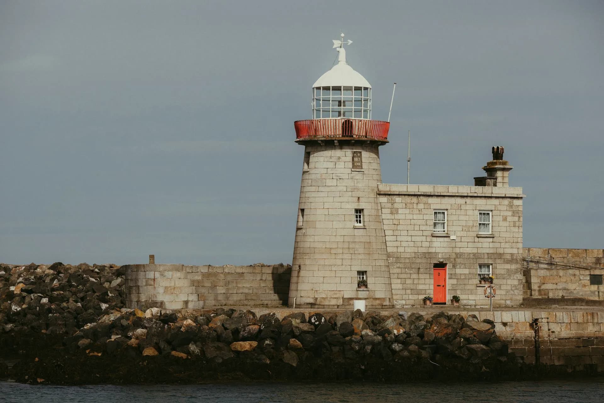 Waterfront restaurant and pub scene at Howth harbour