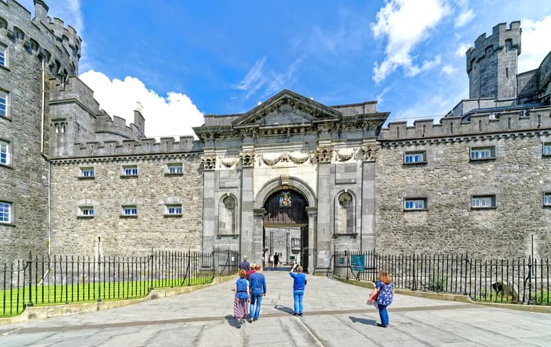 The gatehouse front of Kilkenny Castle from the Parade in the heart of the Marble City