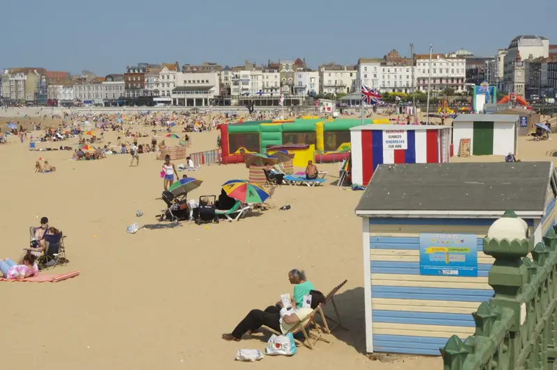 Margate seafront looking towards the Old Town and the harbour