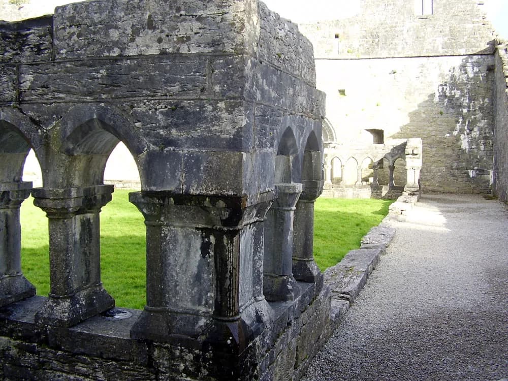 Cong Abbey and the Royal Abbey cloister